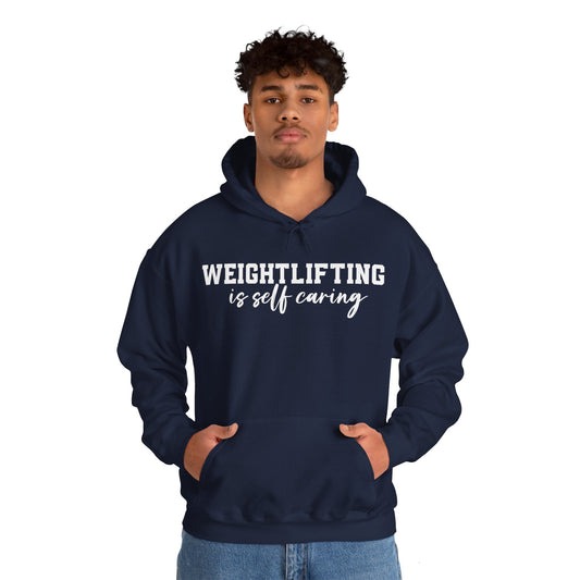 "Weightlifting is self caring" Unisex Hoodie